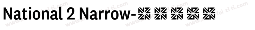 National 2 Narrow字体转换